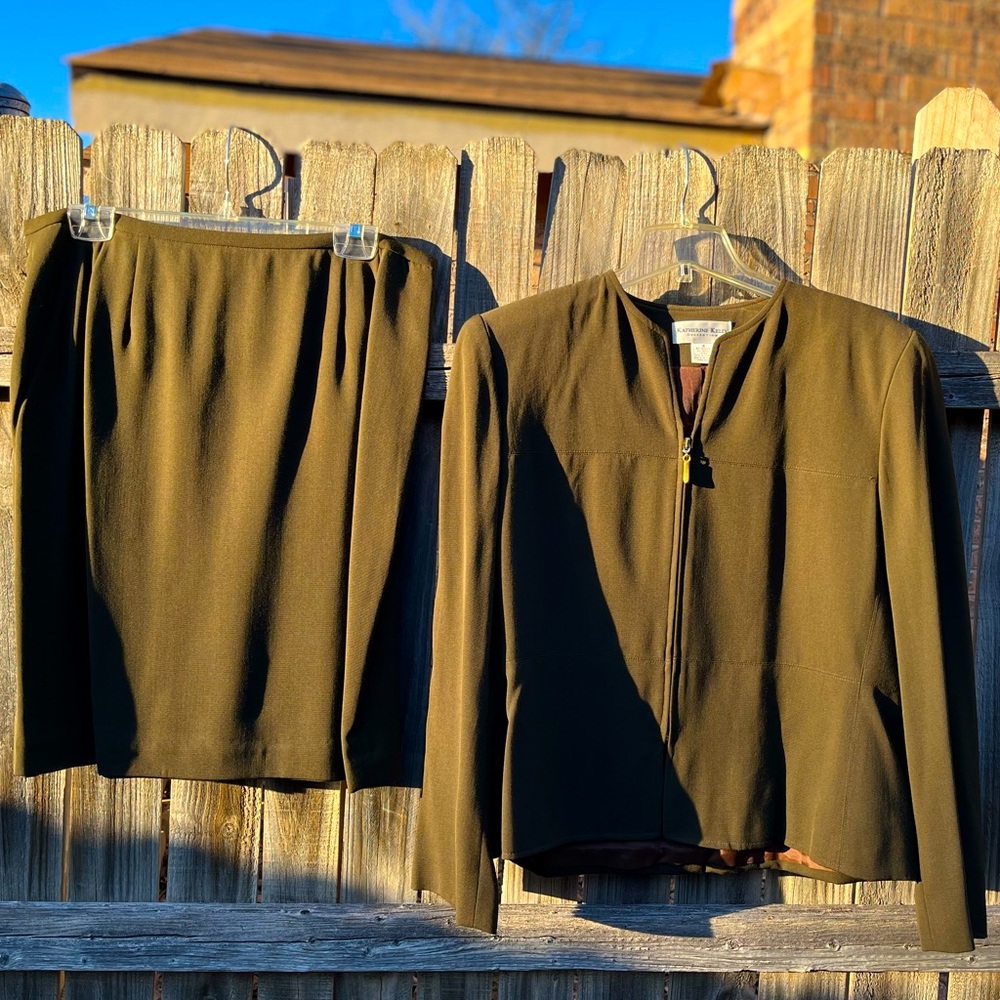 Vintage Katherine Kelly Olive Suit